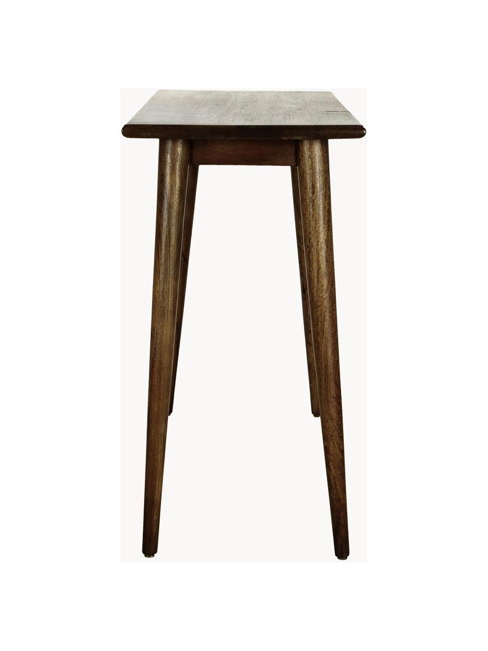 Console en bois manguier massif Oscar, Manguier massif, laqué, Brun foncé, larg. 110 x prof. 40 cm