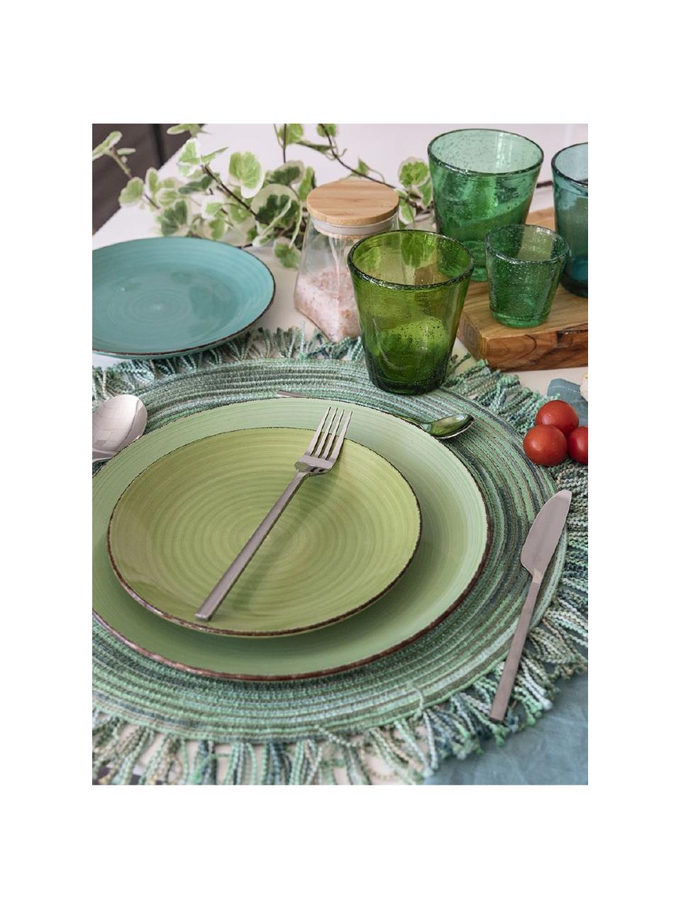 Borrelglaasjes Cancun met decoratieve bubbels, set van 6, Glas, Groentinten, Ø 6 x H 6 cm, 70 ml
