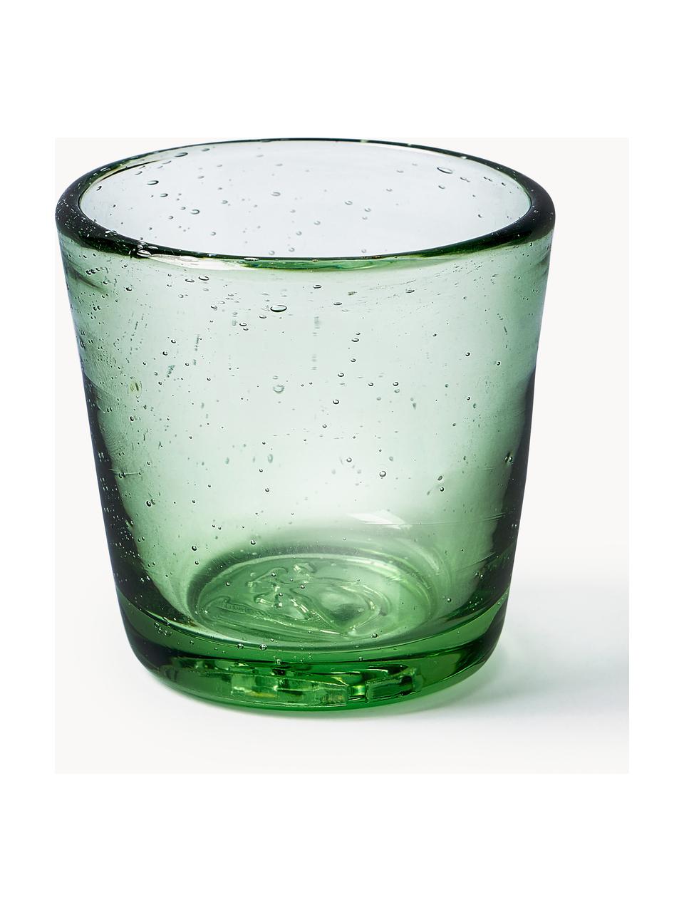 Vasos chupito con burbujas de aire Cancun, 6 uds., Vidrio, Tonos verdes, Ø 6 x Al 6 cm, 70 ml