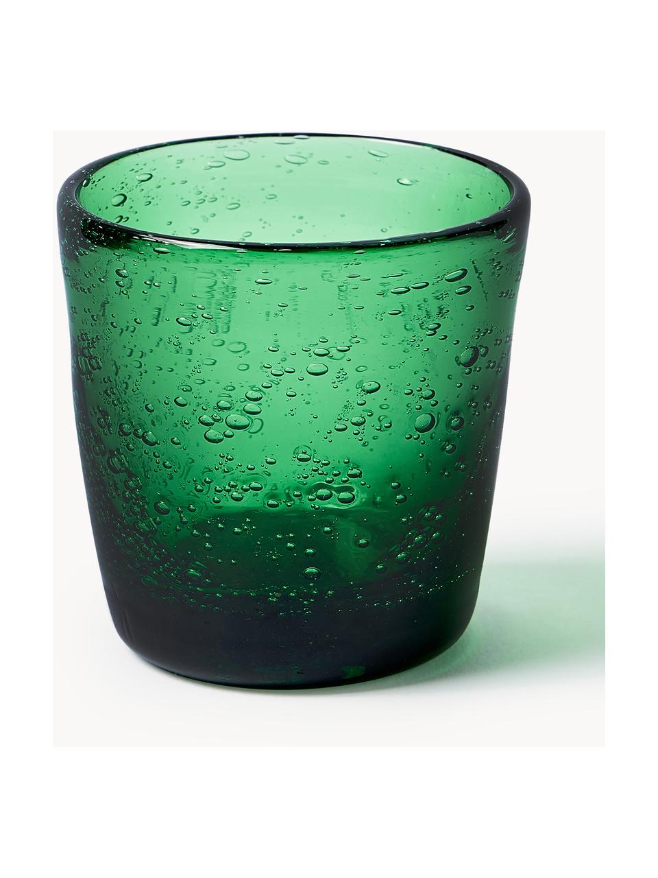 Sada sklenic na pálenku s ozdobnými bublinkami Cancun, 6 dílů, Sklo, Odstíny zelené, Ø 6 cm, V 6 cm, 70 ml