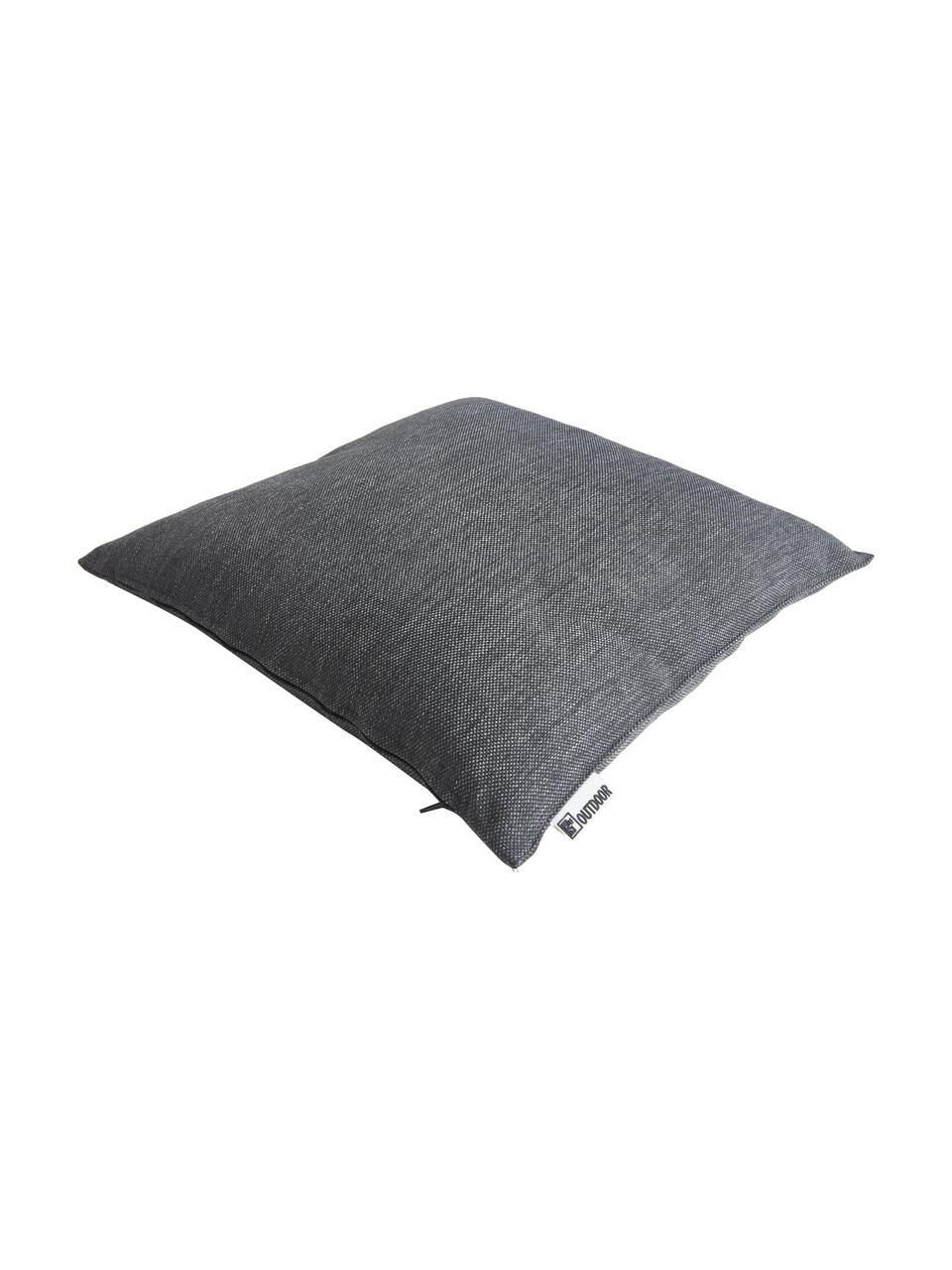 Cuscino imbottito da esterno Olef, 100% cotone, Grigio scuro, Larg. 45 x Lung. 45 cm
