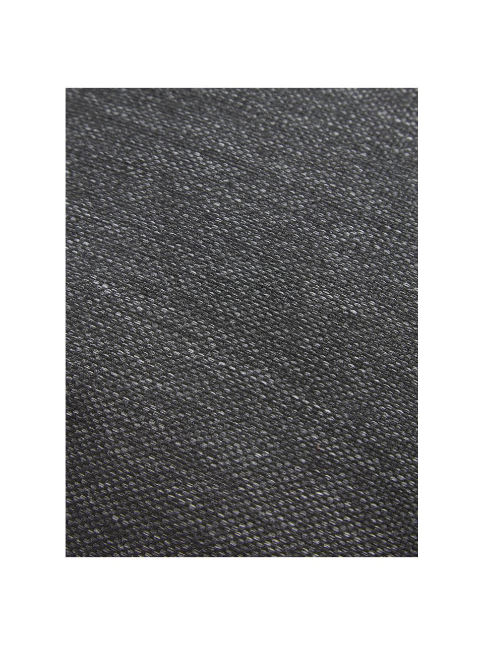 Outdoor kussen Olef, met vulling, 100% katoen, Donkergrijs, B 45 x L 45 cm