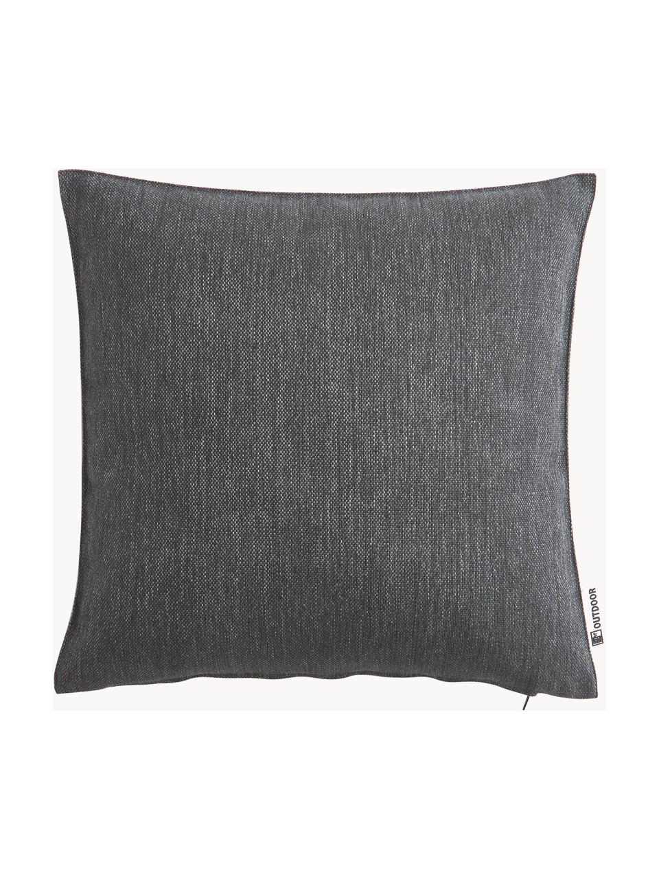 Cuscino imbottito da esterno Olef, 100% cotone, Grigio scuro, Larg. 45 x Lung. 45 cm