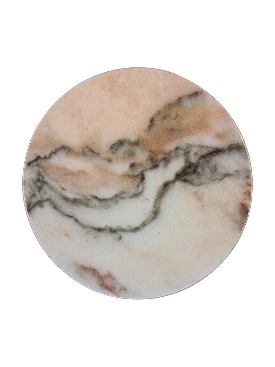 Posavasos de corcho Cork, 6 uds., Corcho recubierto, Efecto mármol, Ø 10 cm