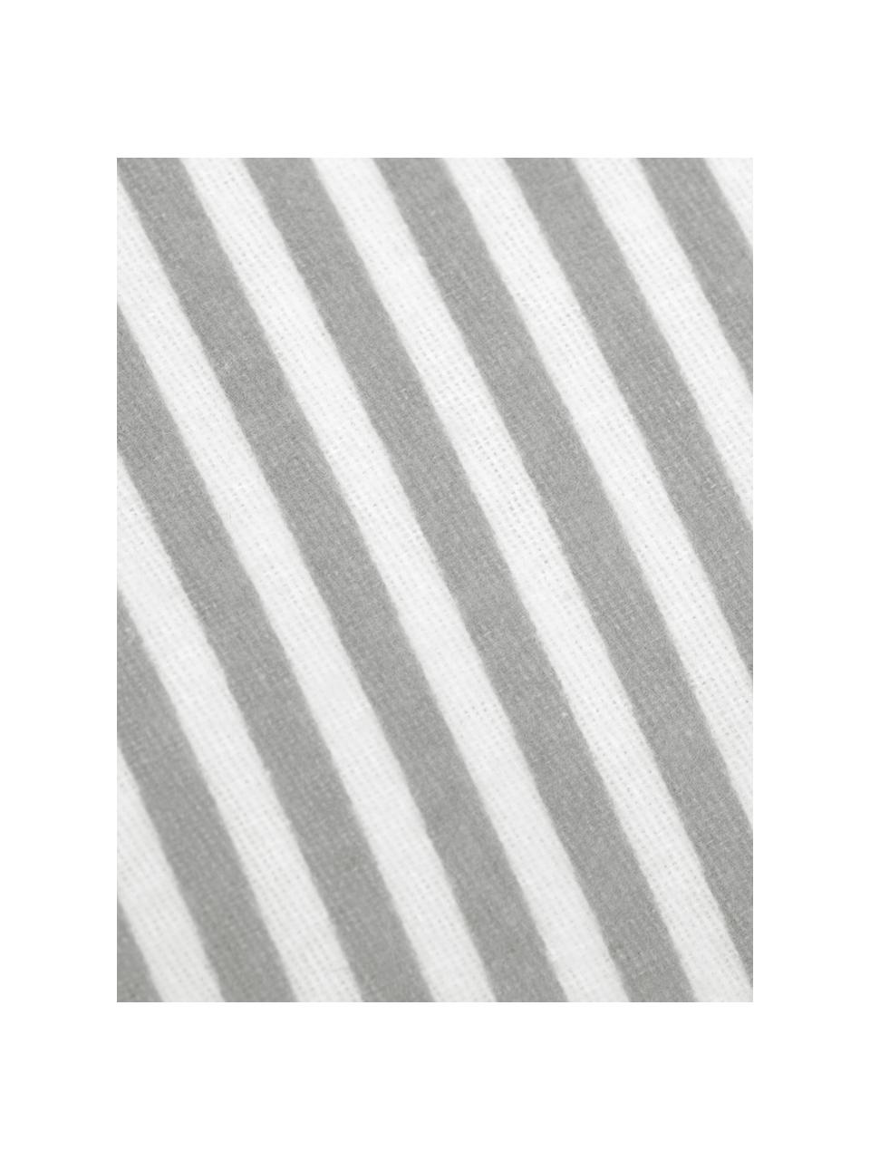Dwustronna poszewka na poduszkę z flaneli Dora, 2 szt., Biały, szary, S 40 x D 80 cm