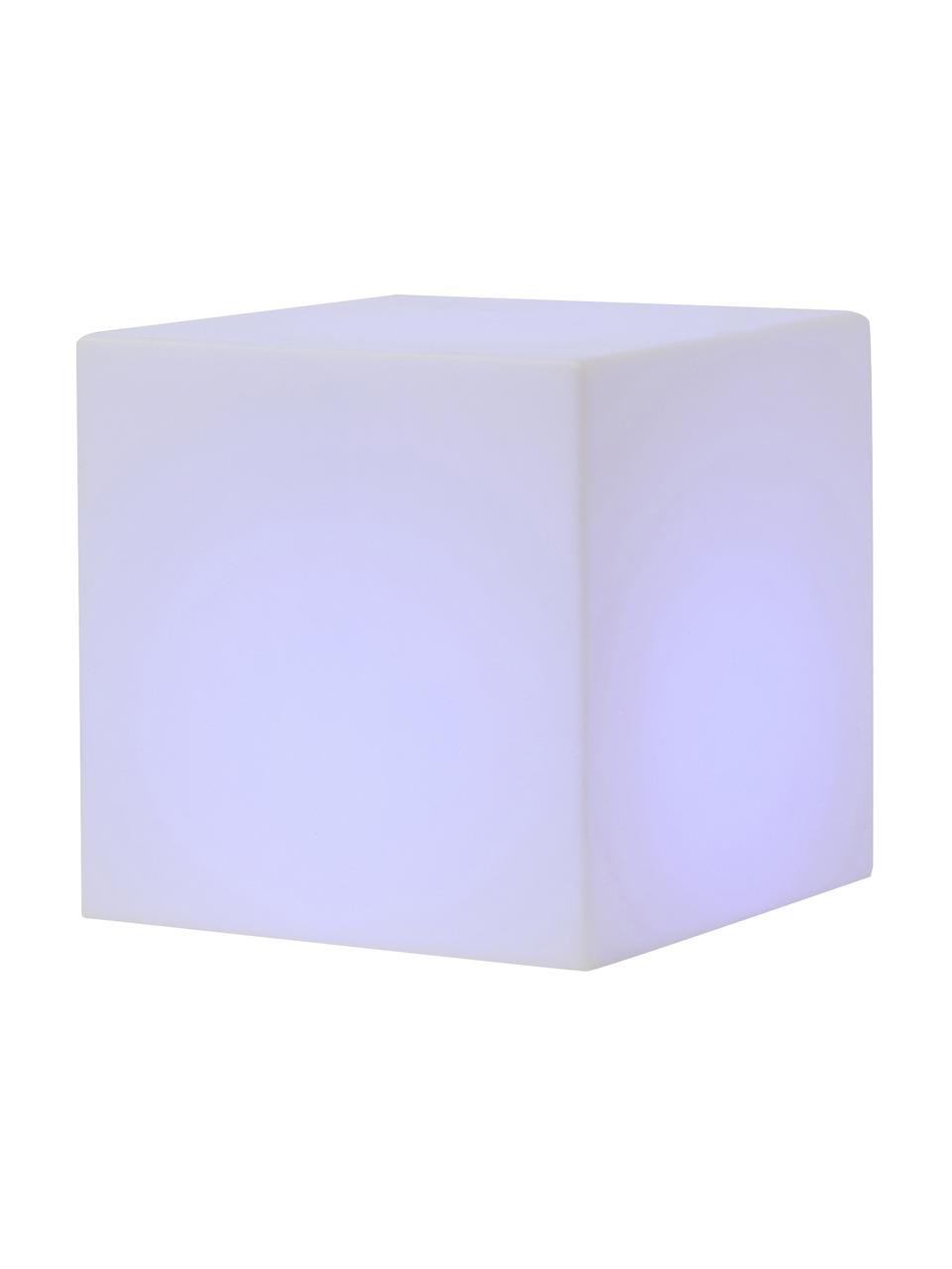 Dimbare solar LED tuinlamp Cuby met kleurverandering en afstandsbediening, Lamp: polyethyleen, Wit, B 32 x H 32 cm