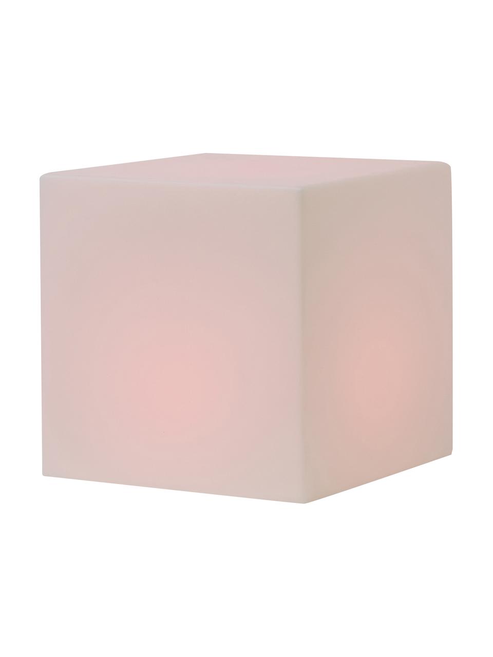 Dimbare solar LED tuinlamp Cuby met kleurverandering en afstandsbediening, Lamp: polyethyleen, Wit, B 32 x H 32 cm