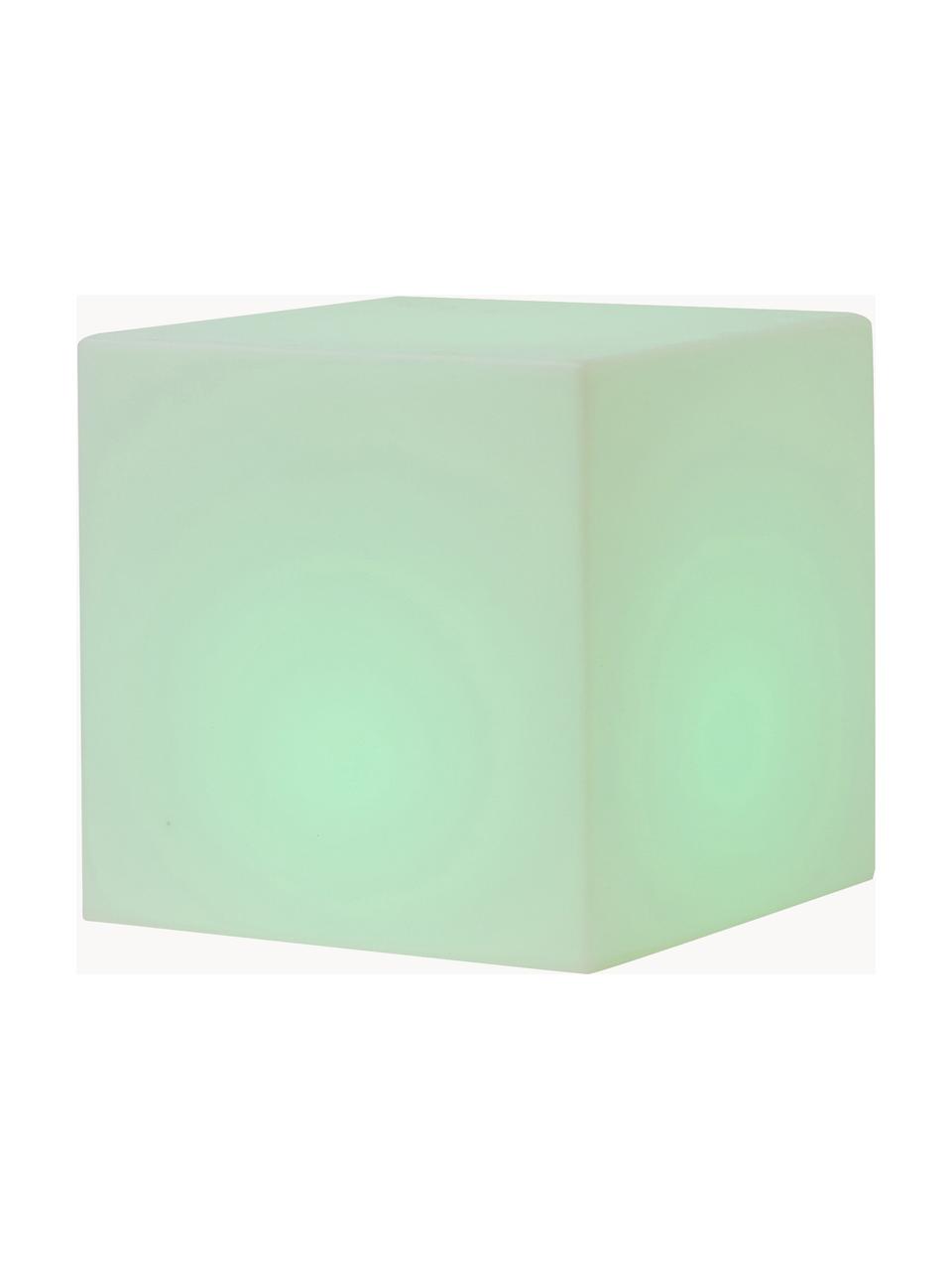 Dimmbare Solar-LED-Gartenleuchte Cuby mit Farbwechsel und Fernbedienung, Weiß, B 32 x H 32 cm