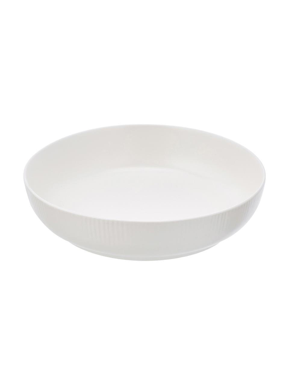 Boles artesanales Sandvig, 4 uds., Porcelana, coloreada, Blanco crudo, Ø 19 x Al 4 cm