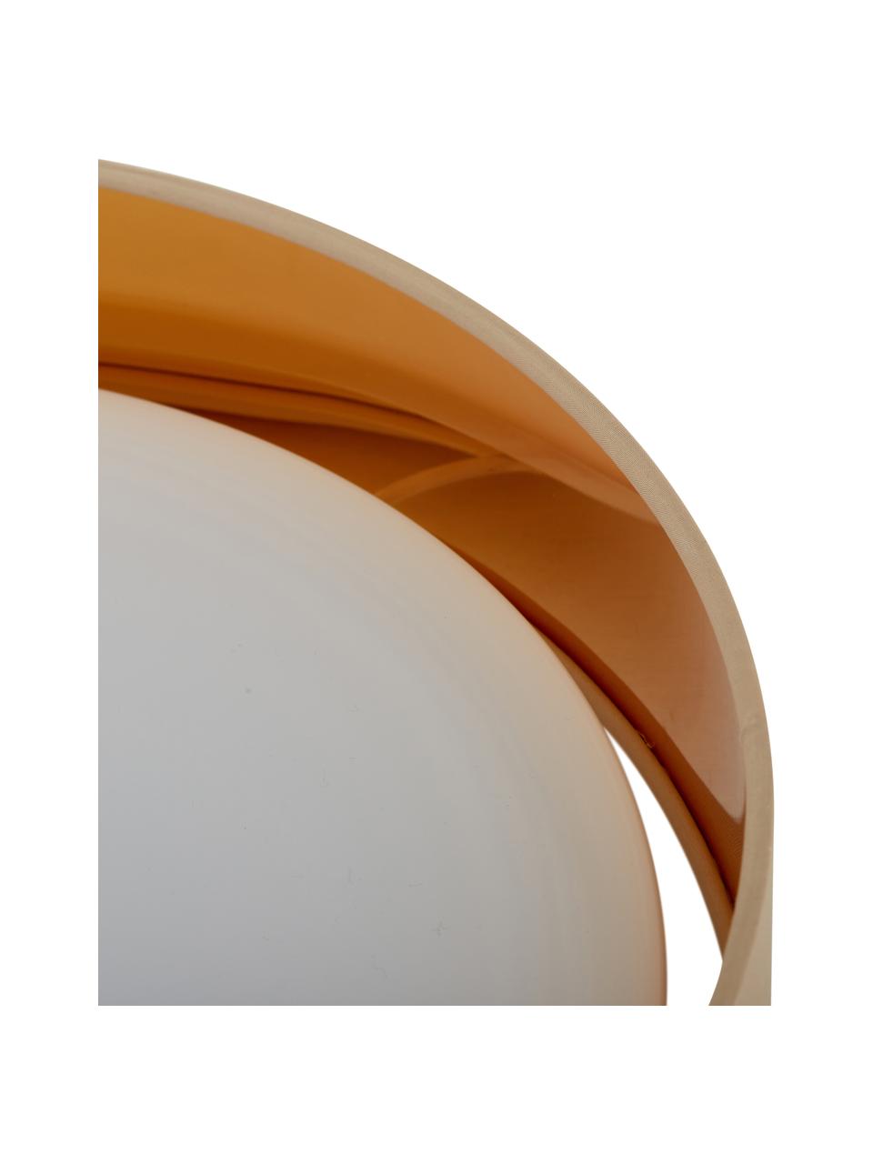 LED plafondlamp Mallory, Frame: gelakt metaal, Diffuser: kunststof, Beige, Ø 41 x H 10 cm