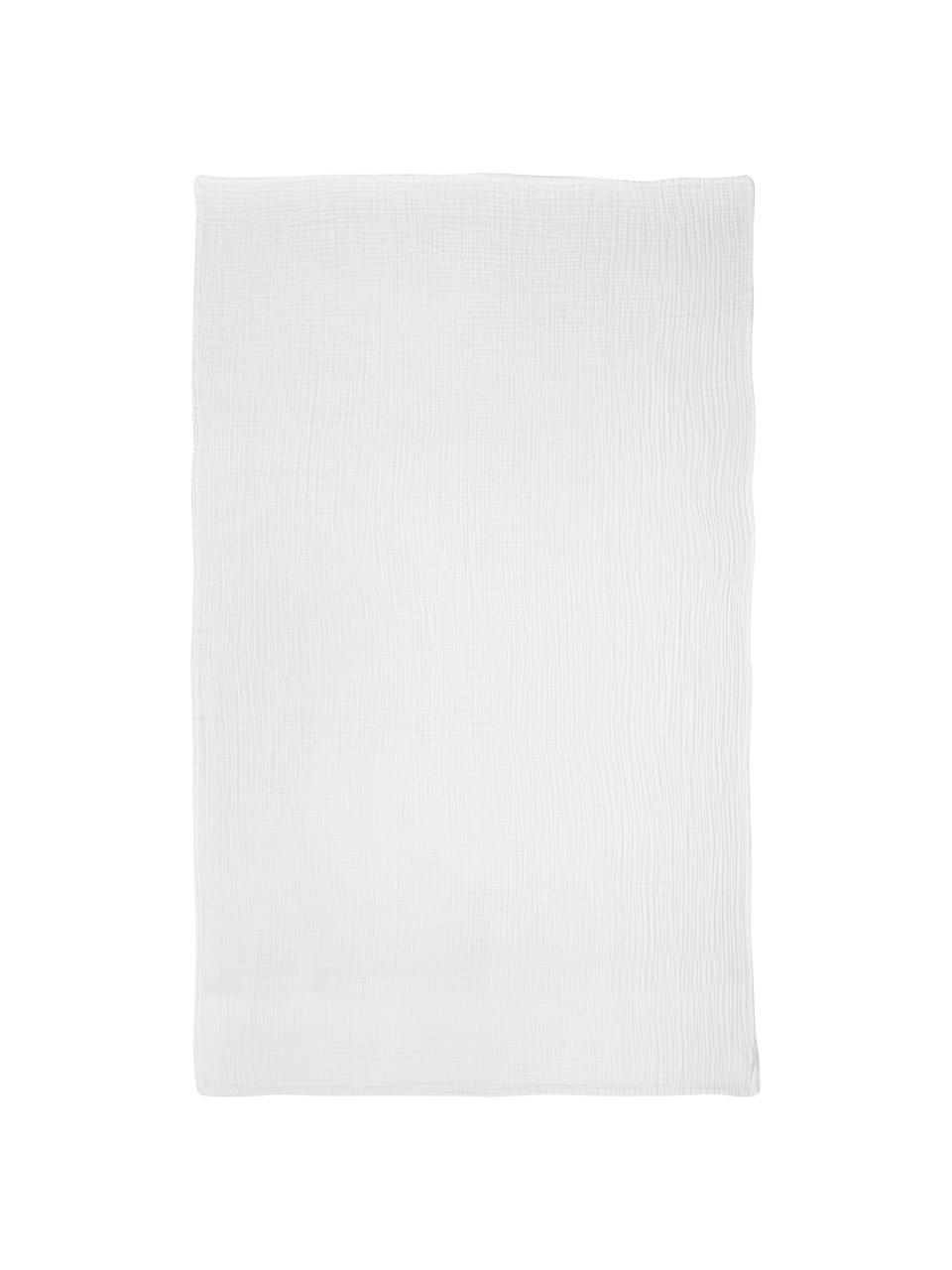 Bedsprei Candela van witte biokatoenen mousseline, 100% biokatoen, GOTS gecertificeerd, Wit, B 150 x L 250 cm (voor bedden tot 100 x 200)