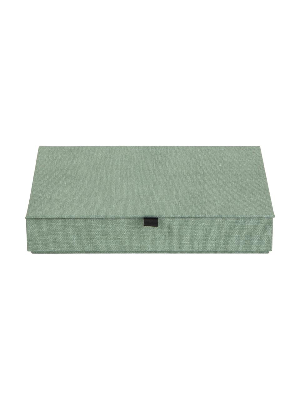 Coffret à bijoux Precious, Carton rigide, Vert sauge, larg. 27 x prof. 19 cm