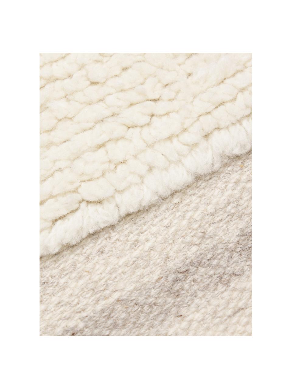 Ręcznie tkany dywan z wełny z wypukłą strukturą Anica, Taupe, beżowy, S 80 x D 150 cm (Rozmiar XS)
