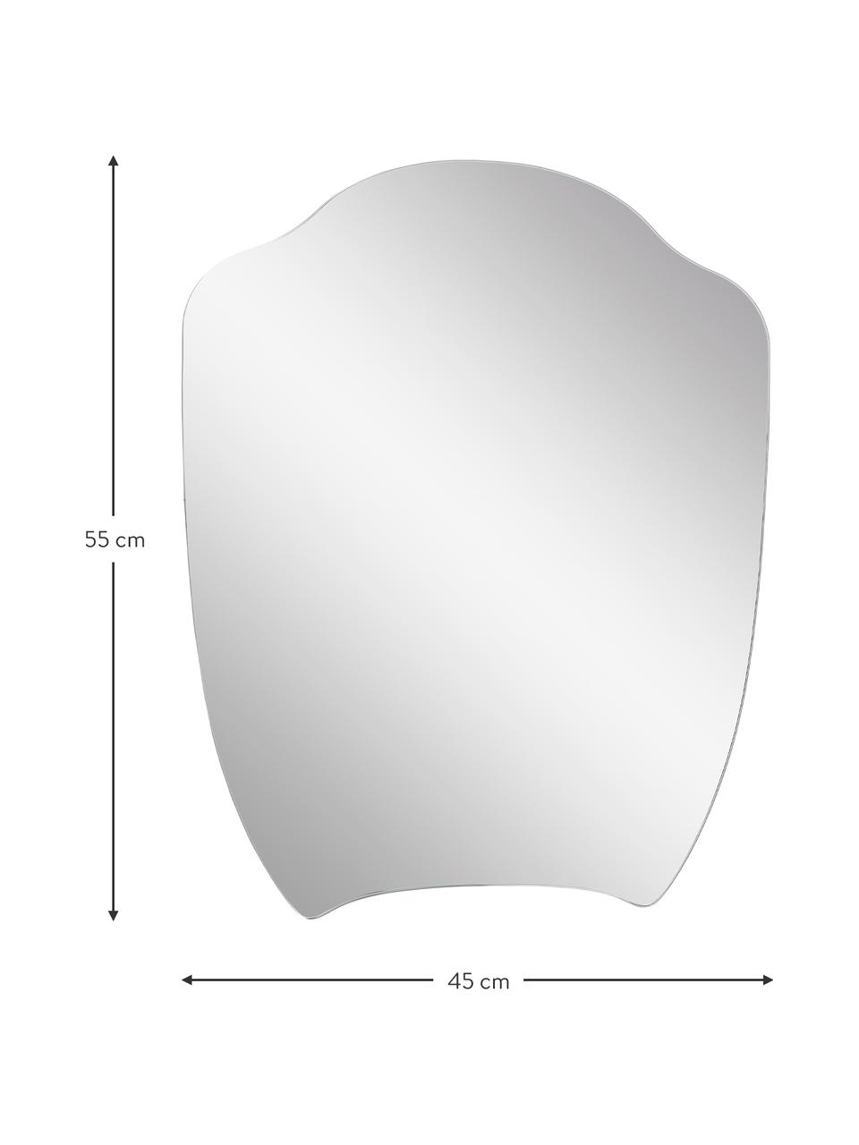 Specchio da parete senza cornice Kane, Retro: pannello di fibra a media, Superficie dello specchio: lastra di vetro, Lastra di vetro, Larg. 45 x Alt. 55 cm