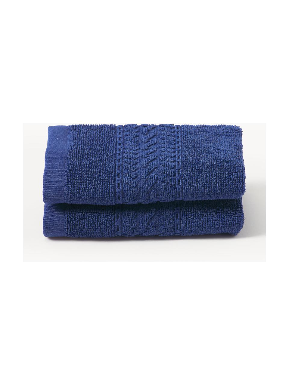 Toallas Cordelia, tamaños diferentes, Azul oscuro, Toalla ducha, An 70 x L 140 cm