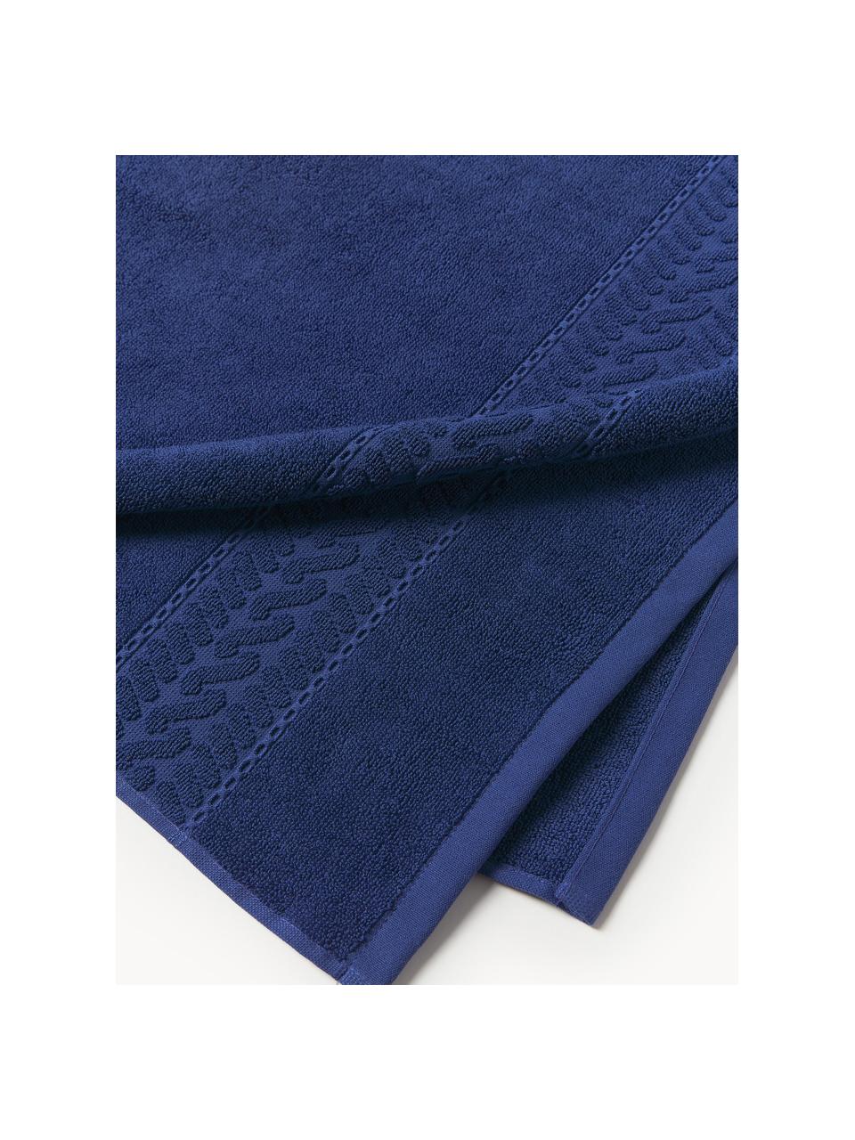 Handtuch Cordelia in verschiedenen Größen, Dunkelblau, Badetuch, B 100 x L 150 cm