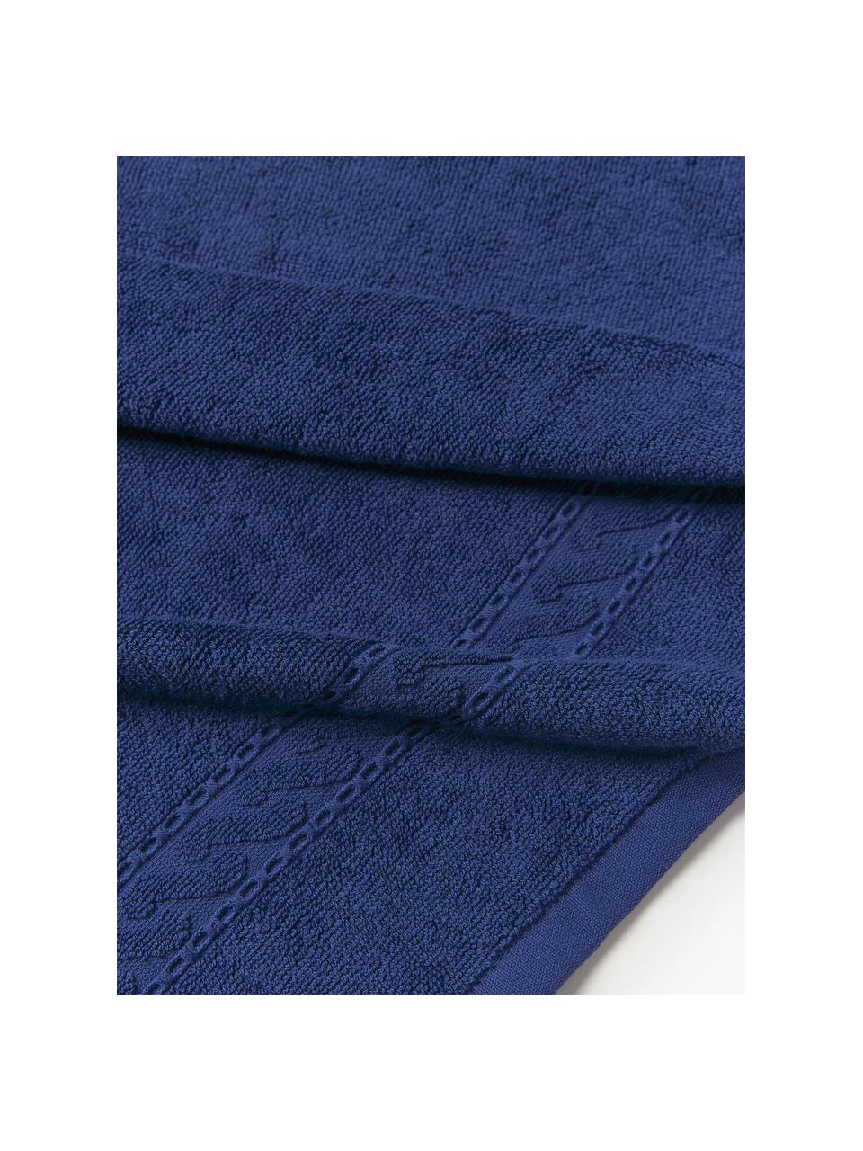 Handtuch Cordelia in verschiedenen Größen, Dunkelblau, Badetuch, B 100 x L 150 cm