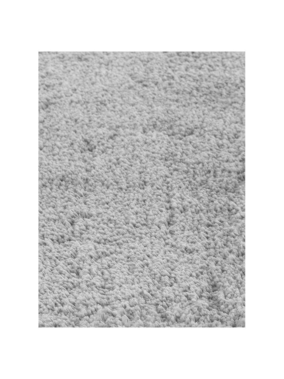 Alfombra de pelo largo Leighton, Parte superior: microfibra (100% poliéste, Reverso: 70% poliéster, 30% algodó, Gris oscuro, An 80 x L 150 cm (Tamaño XS)