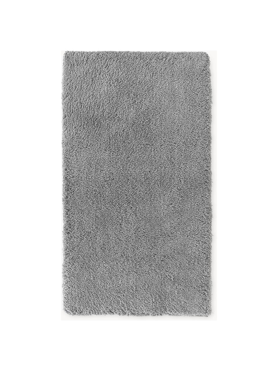 Flauschiger Hochflor-Teppich Leighton, Flor: Mikrofaser (100% Polyeste, Grau, B 80 x L 150 cm (Größe XS)