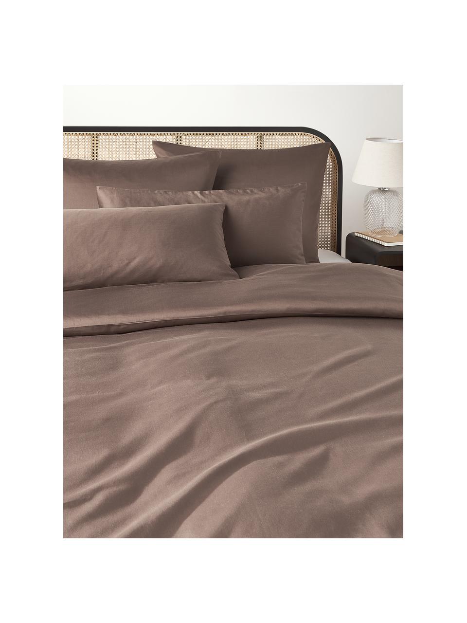 Obliečka na paplón z bavlneného saténu Comfort, Hnedá, Š 200 x D 200 cm