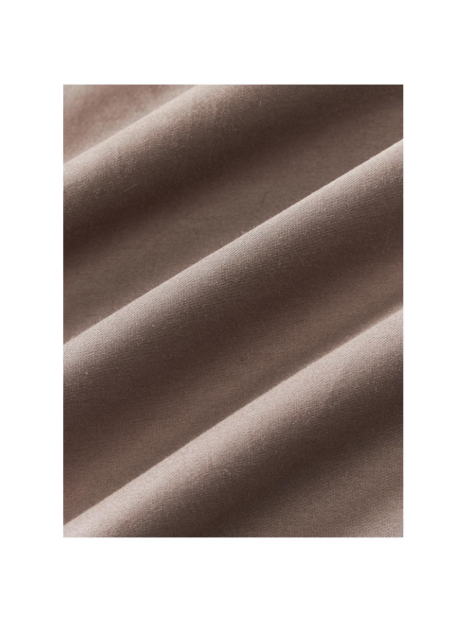 Katoensatijnen dekbedovertrek Comfort, Weeftechniek: satijn Draaddichtheid 250, Bruin, B 200 x L 200 cm