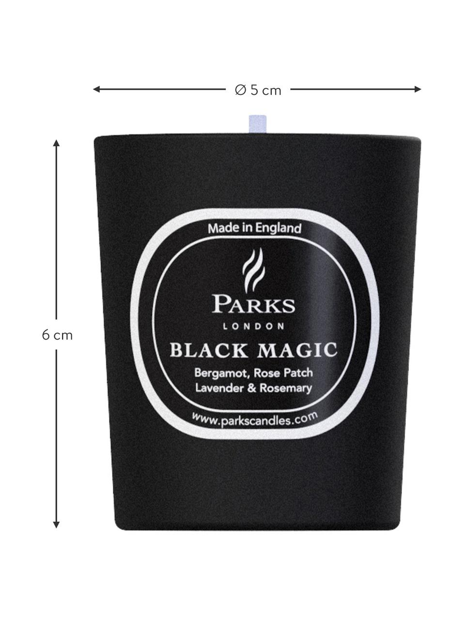 Geurkaarsenset Black Magic, 10-delig, Houder: glas, Zwart, wit, Ø 5 x H 6 cm