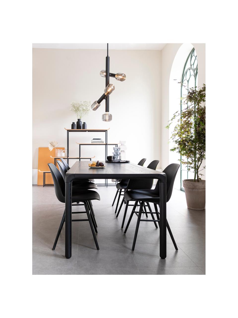 Tavolo in legno di frassino Storm, in verie misure, Gambe: legno di frassino massicc, Nero, Larg. 220 x Prof. 90 cm