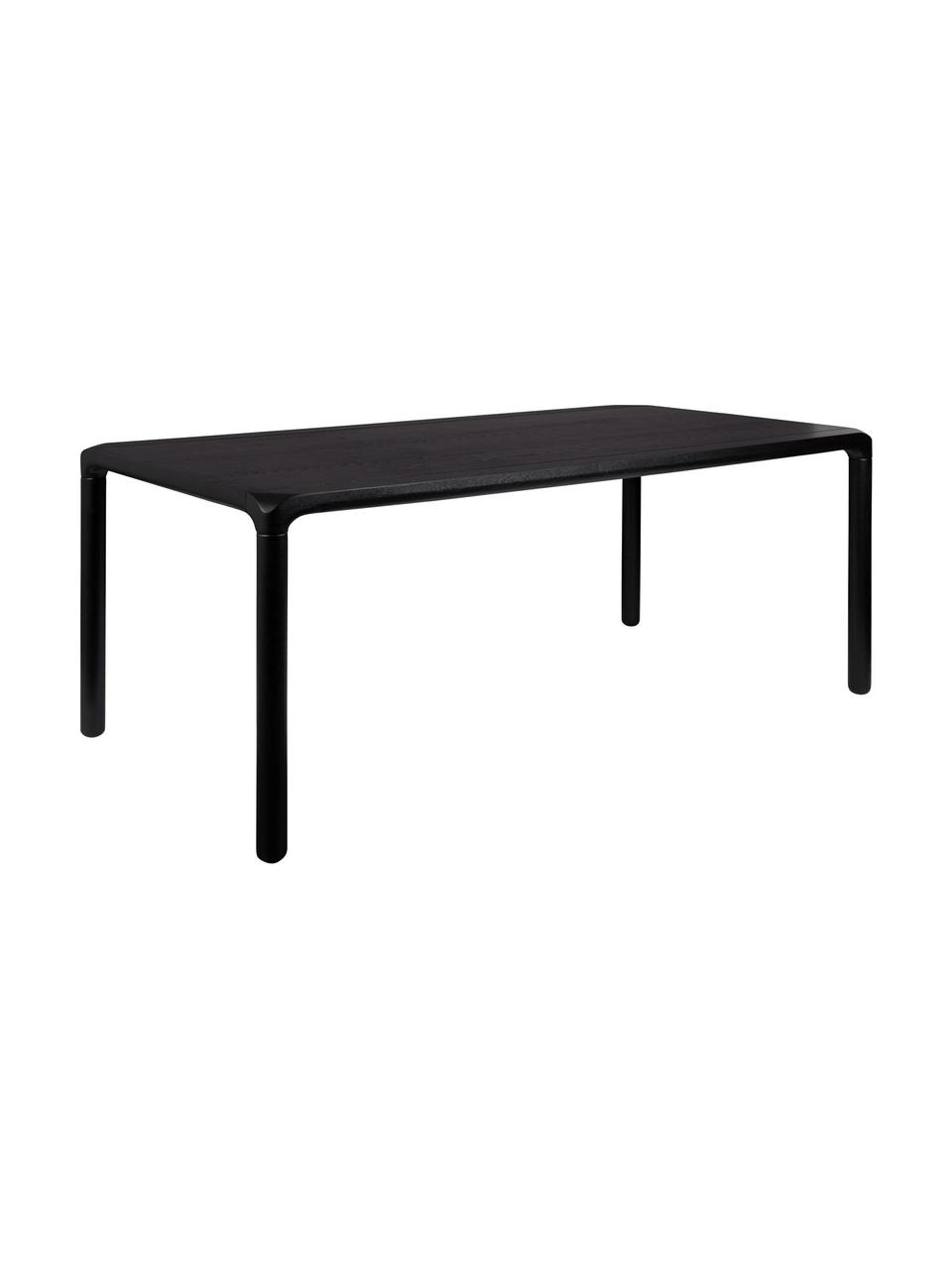 Table en bois de frêne Storm, tailles variées, Noir, larg. 220 x prof. 90 cm
