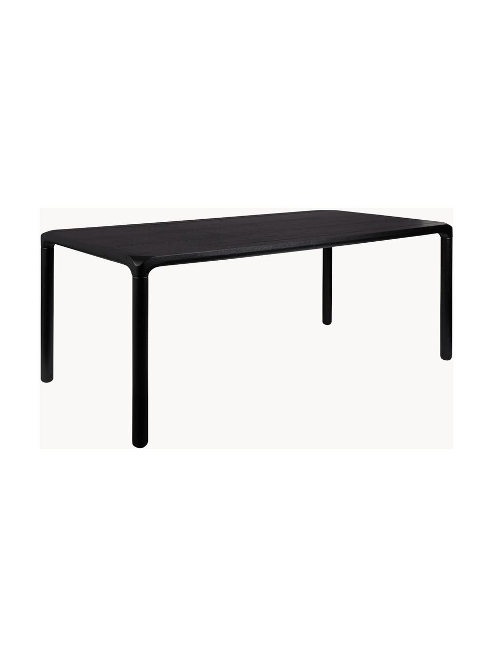 Table en frêne Storm, tailles variées, Frêne noir laqué, larg. 220 x prof. 90 cm