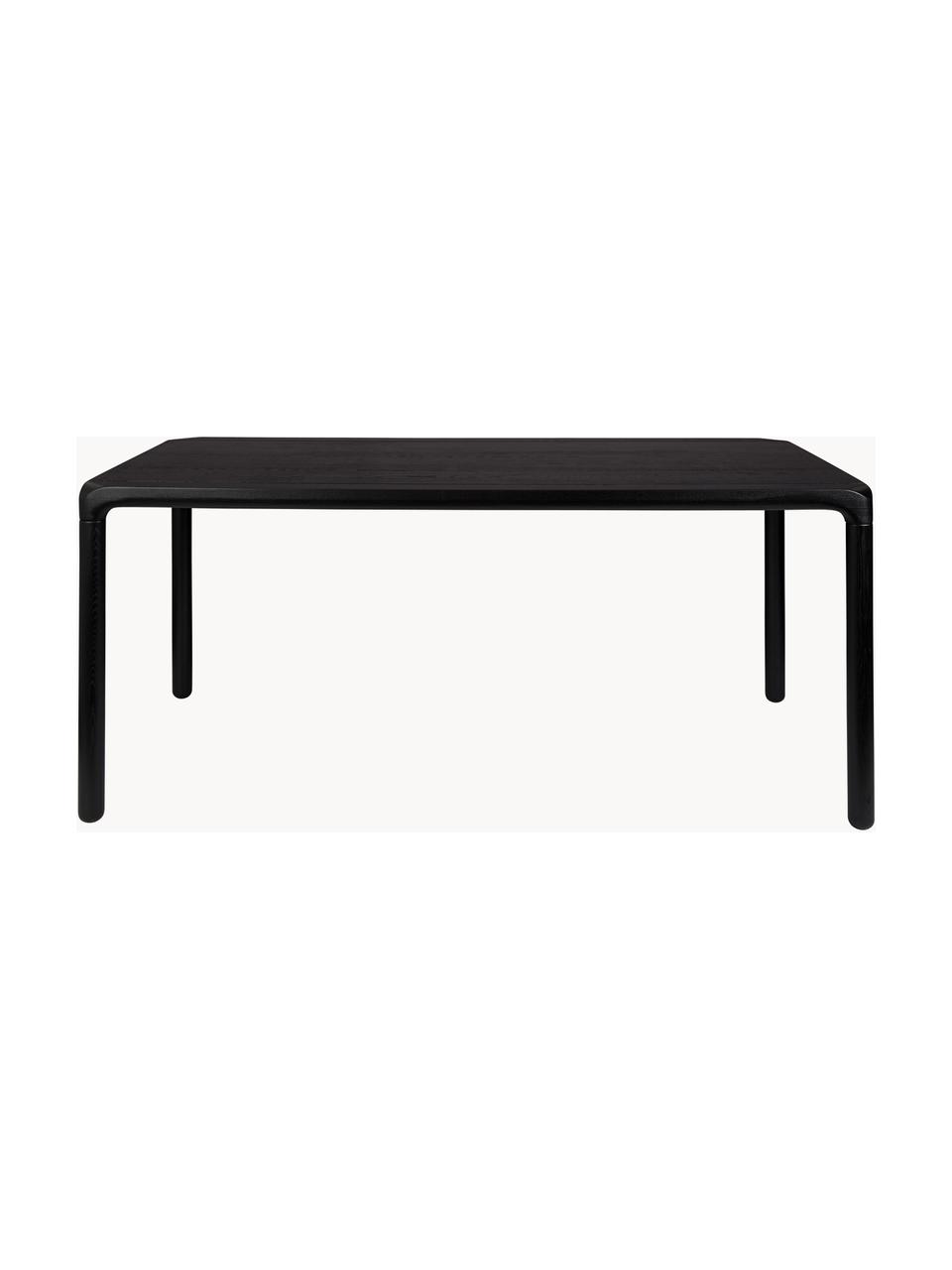 Jídelní stůl Storm, Jasanové dřevo, černé, lakované, Š 220 cm, H 90 cm