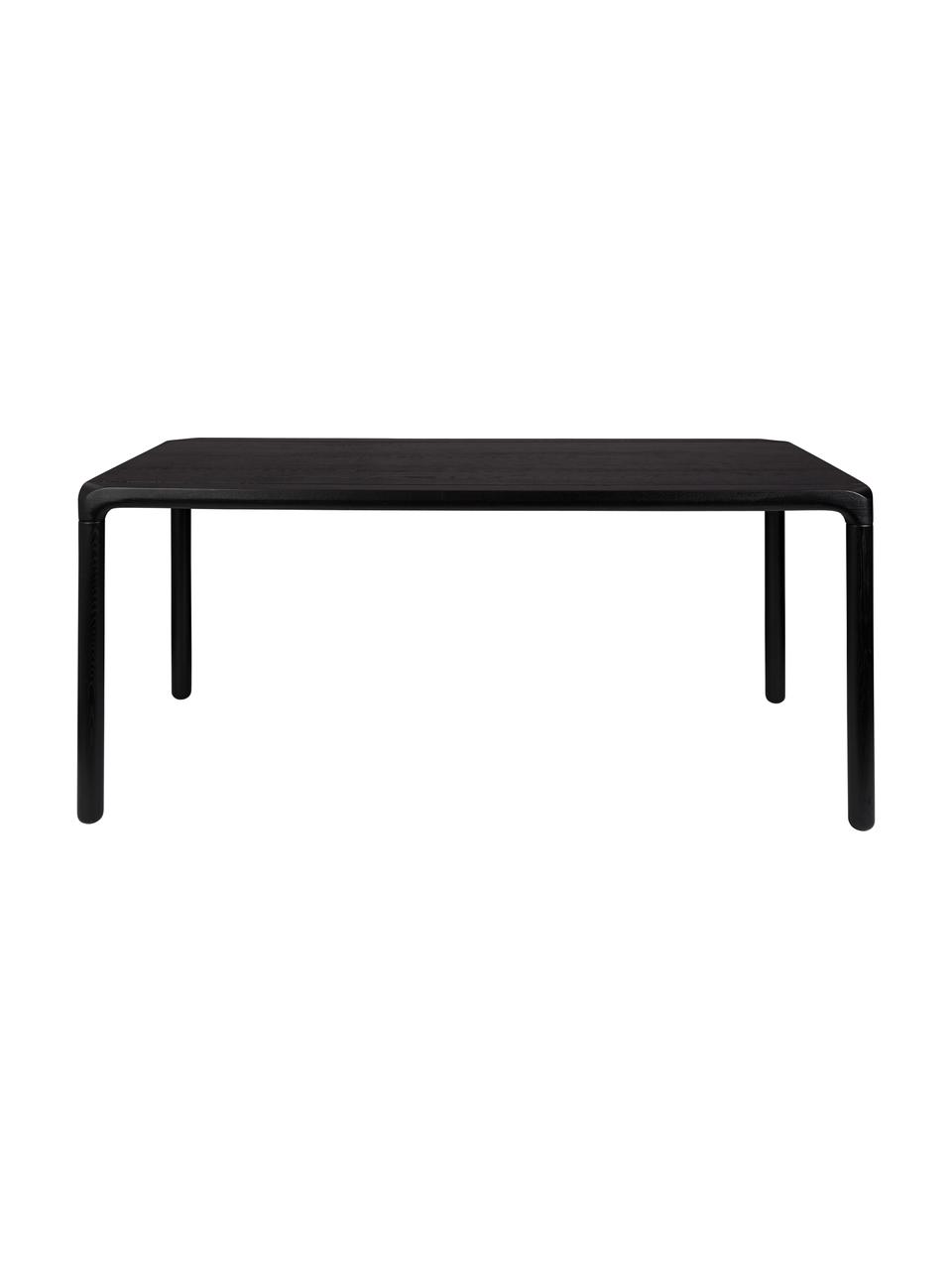 Eettafel Storm van essenhout, verschillende formaten, Tafelblad: MDF, essenhoutfineer, Poten: massief essenhout, Zwart, B 220 x D 90 cm