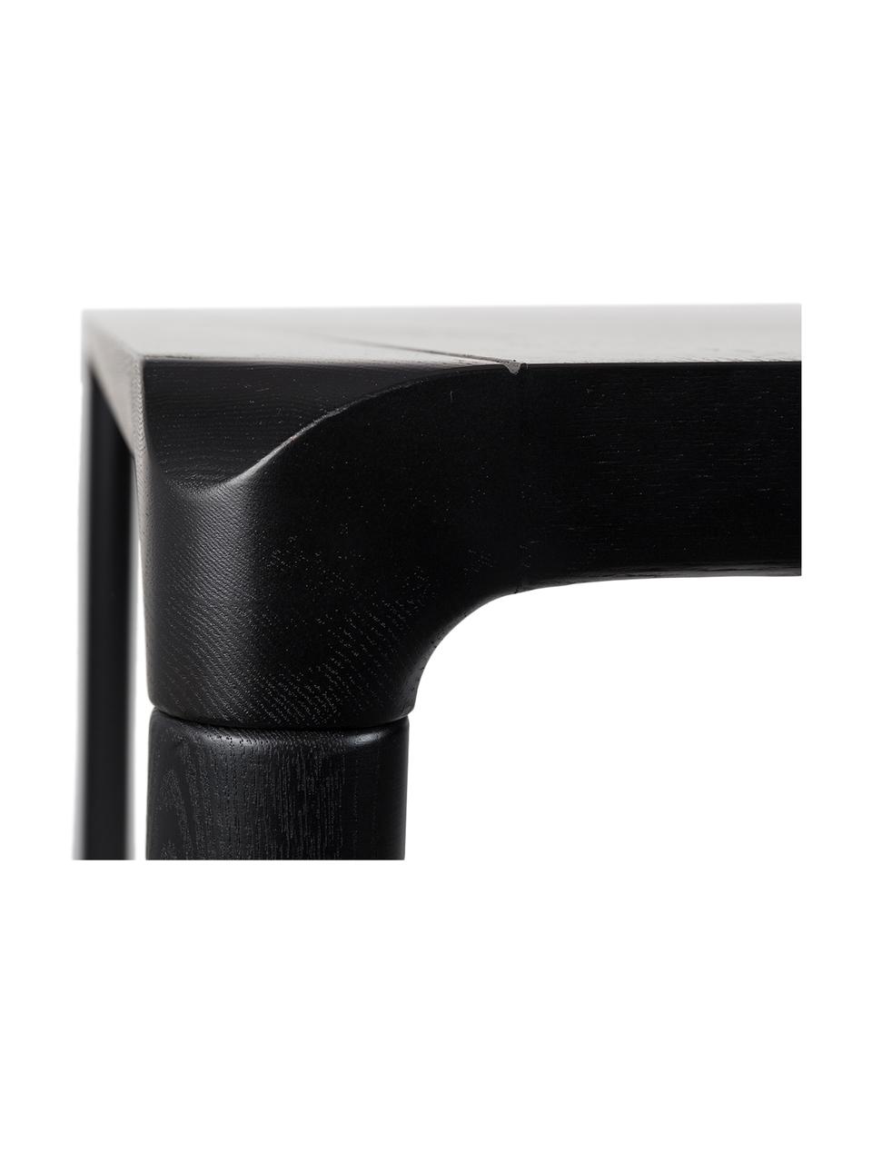 Mesa de comedor de madera de fresno Storm, tamaños diferentes, Tablero: fibras de densidad media , Estructura: madera de fresno maciza c, Patas: madera de fresno maciza, Negro, An 220 x F 90 cm