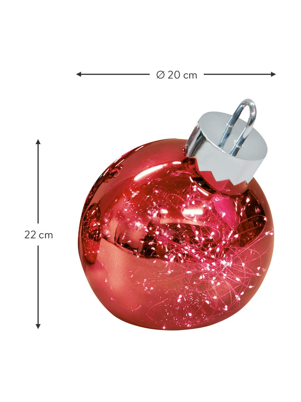 LED lichtobject Aggia, batterij-aangedreven, Rood, Ø 20 x H 22 cm