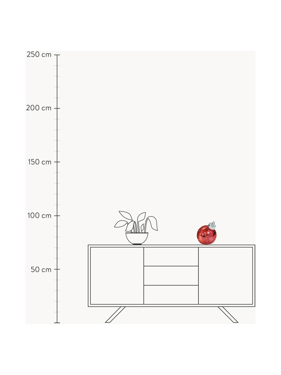 LED-Leuchtobjekt Aggia, batteriebetrieben, Rot, verspiegelt, Ø 20 x H 22 cm