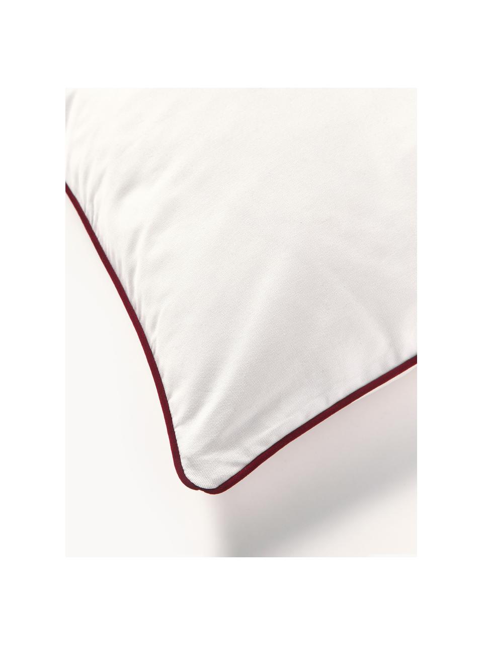 Designer Baumwoll-Kissenhülle Snow von Kera Till, Hülle: 100 % Baumwolle, Off White, Rot, Dunkelgrün, Dunkelblau, B 60 x L 60 cm