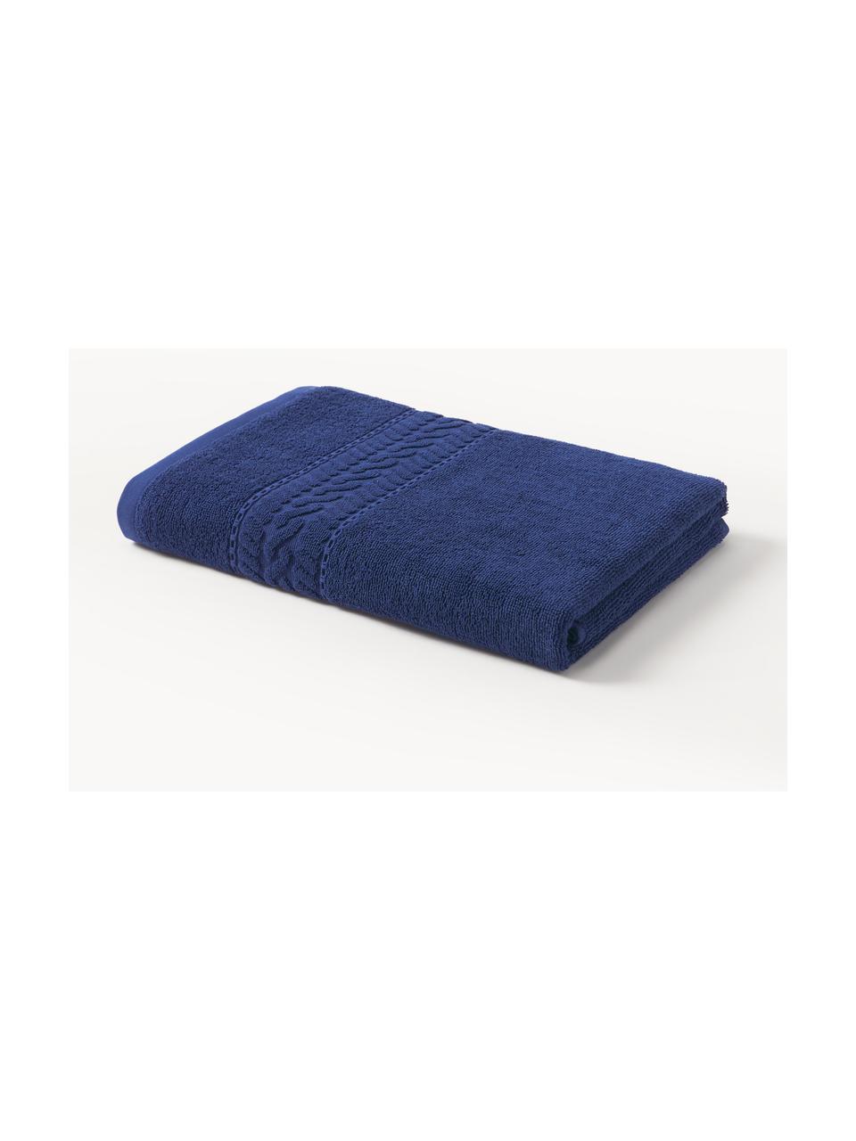 Handdoek Cordelia in verschillende formaten, Donkerblauw, Douchehanddoek, B 70 x L 140 cm