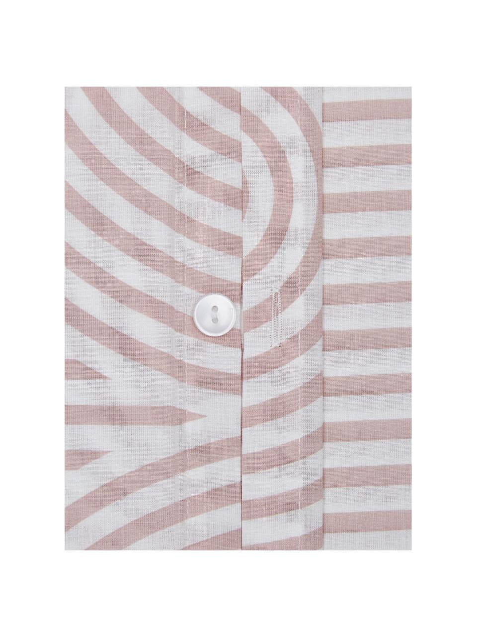 Vzorovaný bavlněný povlak na polštář Arcs, 2 ks, Růžová, bílá