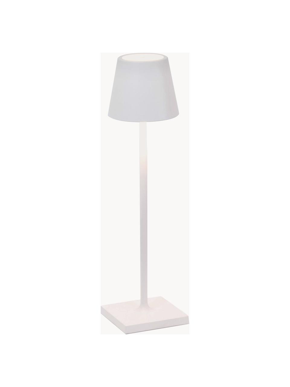 Prenosná stolová LED lampa Poldina, Matná biela, Ø 11 x V 38 cm