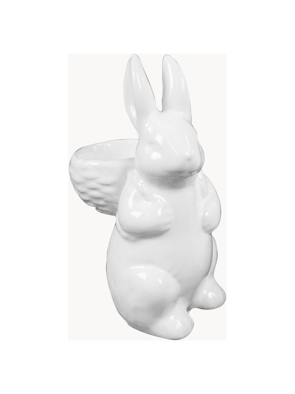 Dekorácia (veľkonočný zajac) z porcelánu Mümmelmann, 2 ks, Porcelán, Biela, Š 5 x V 13 cm