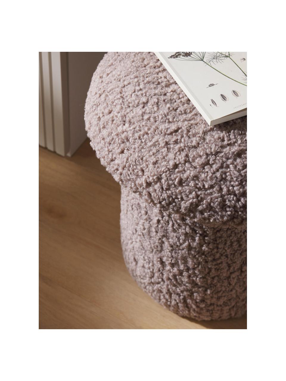 Tabouret en peluche Shroom, Taupe, Ø 45 x haut. 45 cm