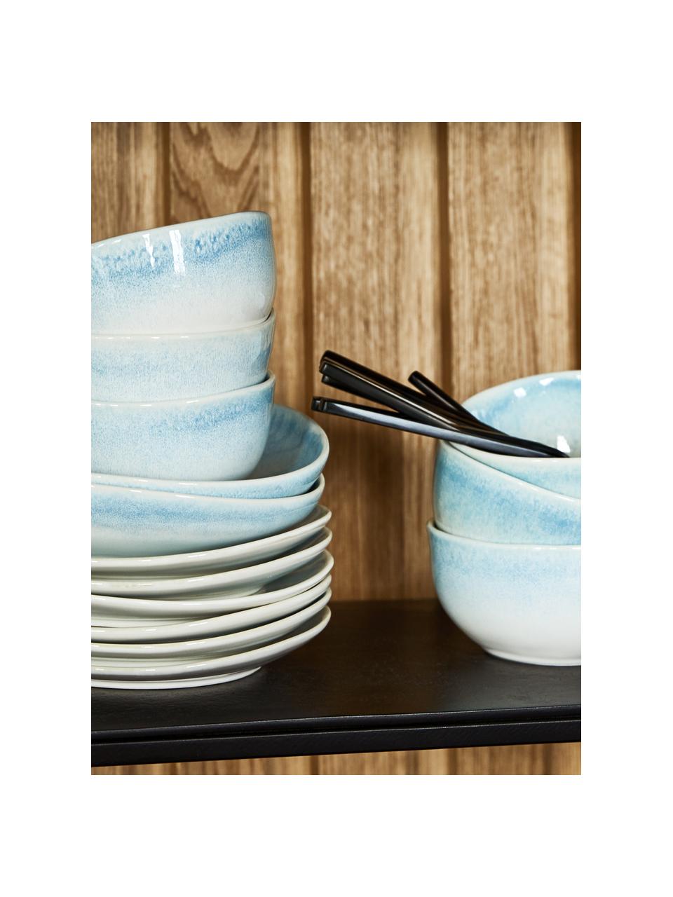 Assiette à soupe porcelaine bleu ciel Amalia, 2 pièces, Porcelaine, Bleu ciel, blanc crème, Ø 20 cm