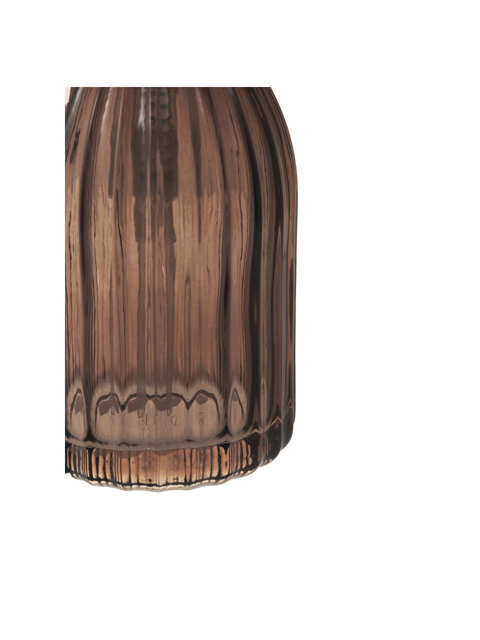 Seifenspender Aldgate, Behälter: Glas, Pumpkopf: Kunststoff, Braun, Ø 7 x H 17 cm