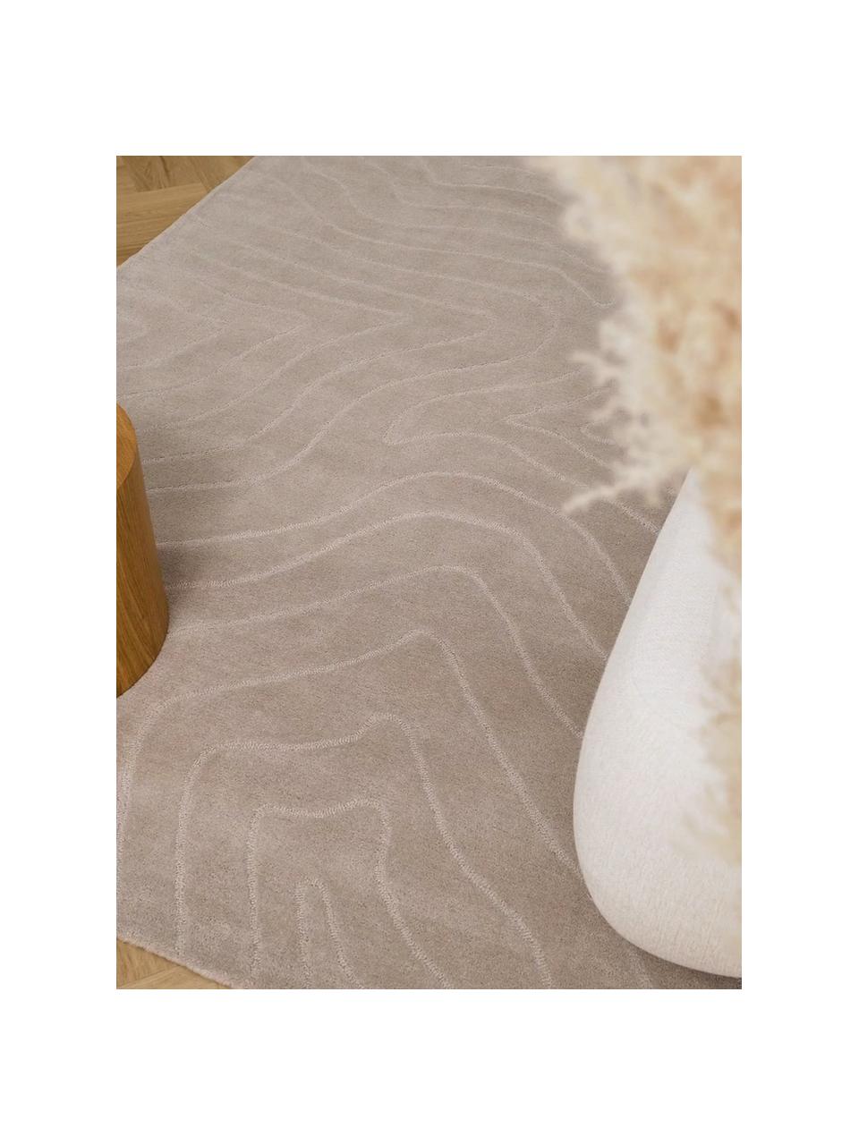 Tappeto in lana taftato a mano Aaron, Retro: 100% cotone Nel caso dei , Grigio chiaro, Larg. 200 x Lung. 300 cm (taglia L)
