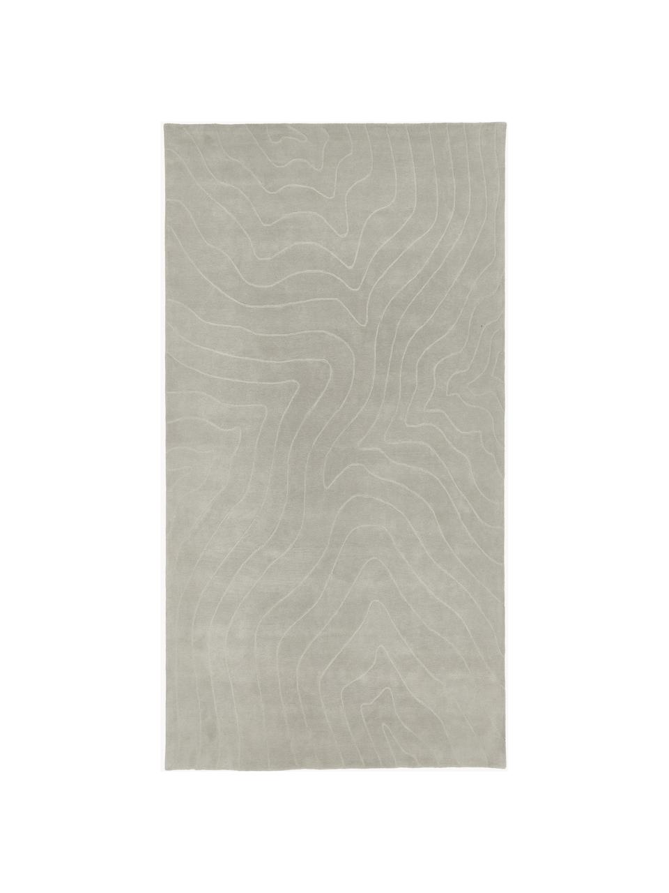 Tapis en laine tufté main Aaron, Grège, larg. 300 x long. 400 cm (taille XL)