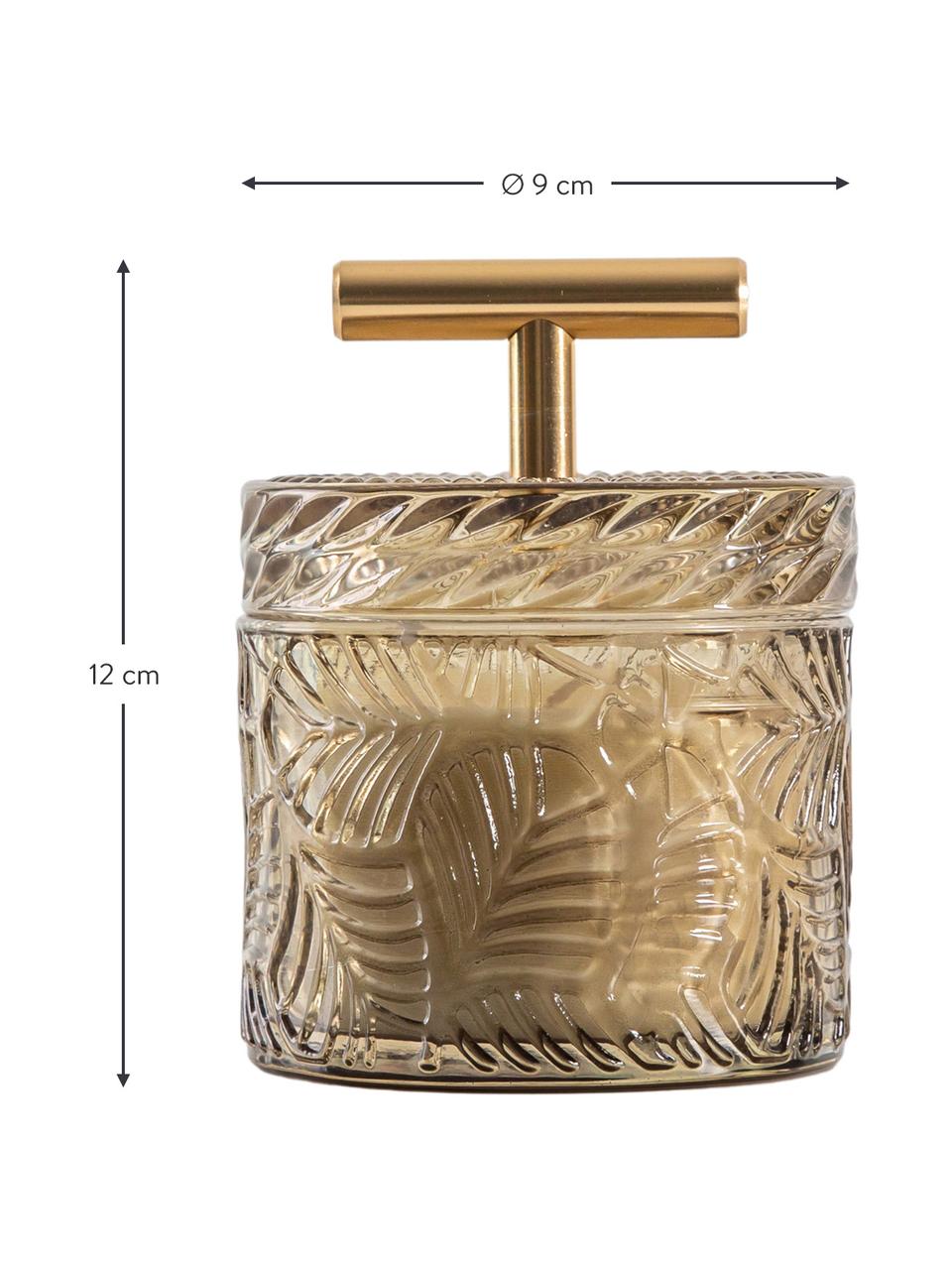 Vela perfumada Theo (sándalo), Recipiente: vidrio, Marrón, cobre, Ø 9 x Al 12 cm