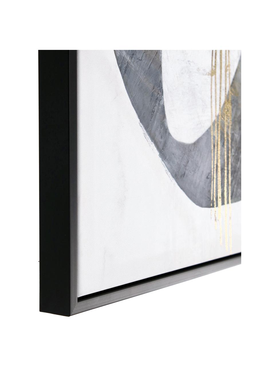 Impresión digital con marco Sketch, Tonos grises y beige, negro, An 50 x Al 50 cm