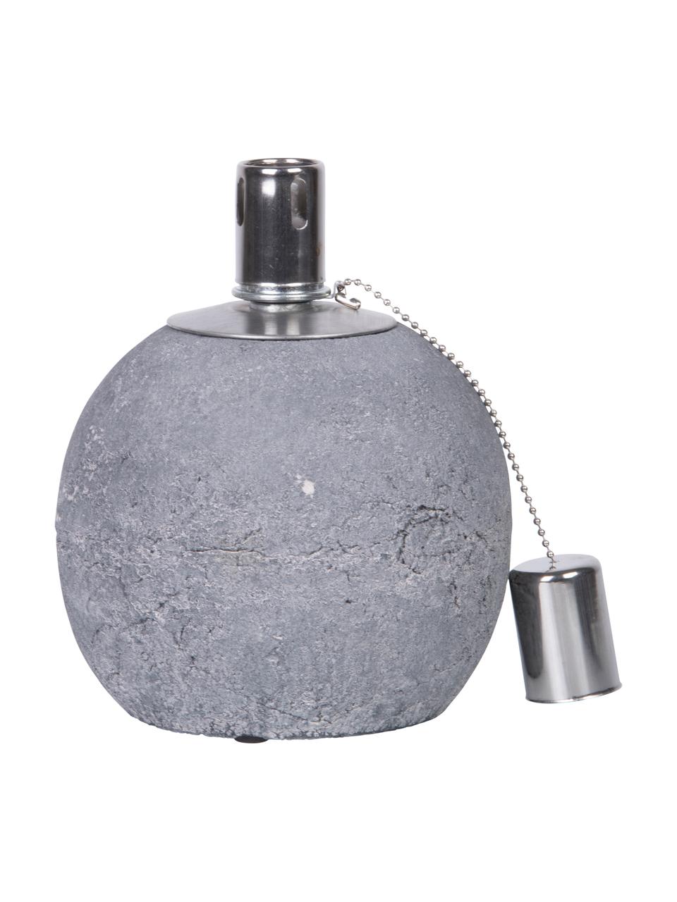 Lampada a olio in cemento Raw, Cemento, acciaio inossidabile, Grigio, argentato, Ø 14 x Alt. 17 cm