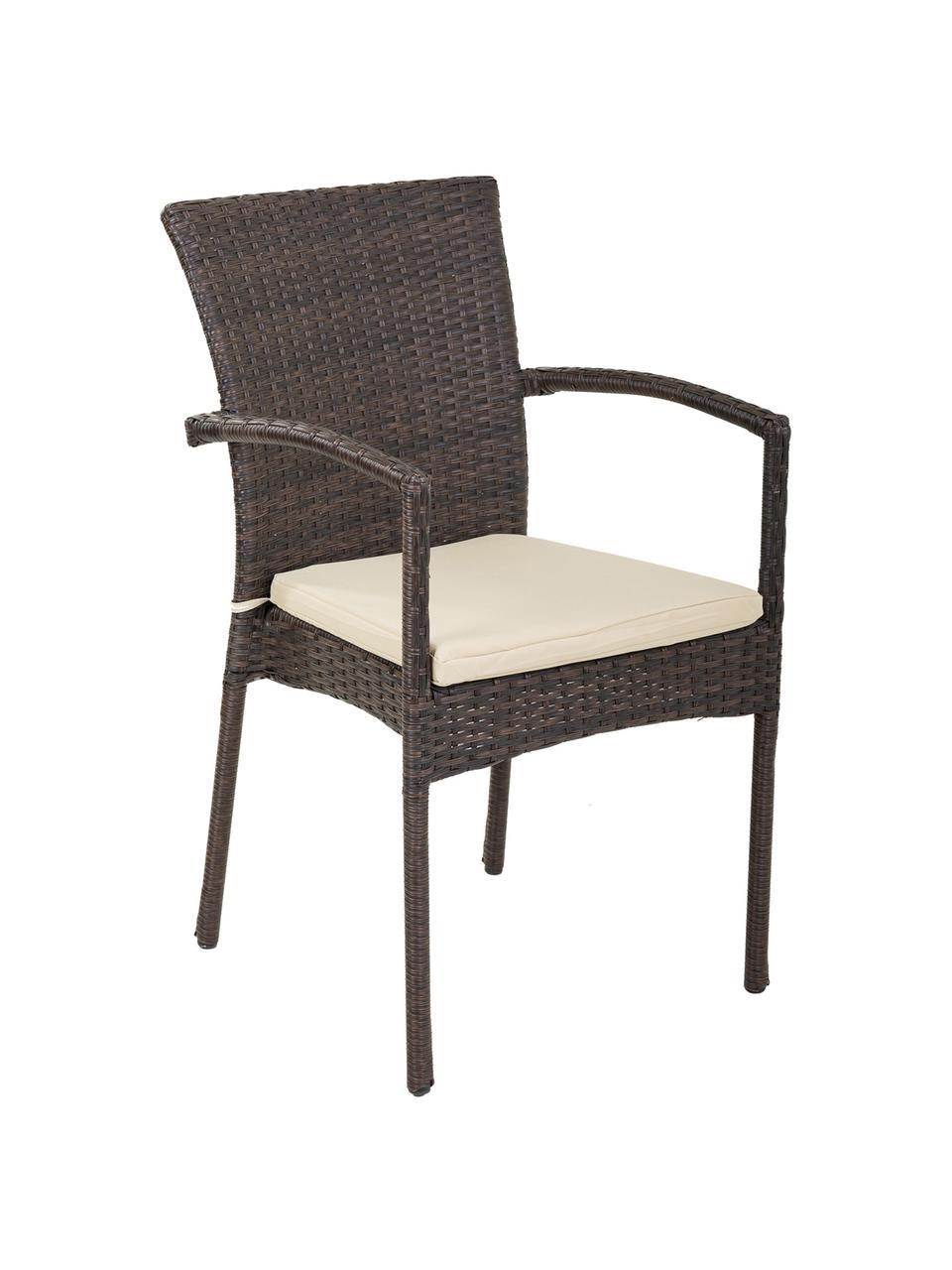 Silla de exterior Leyre, Estructura: poliratán, Marrón, An 48 x Al 93 cm