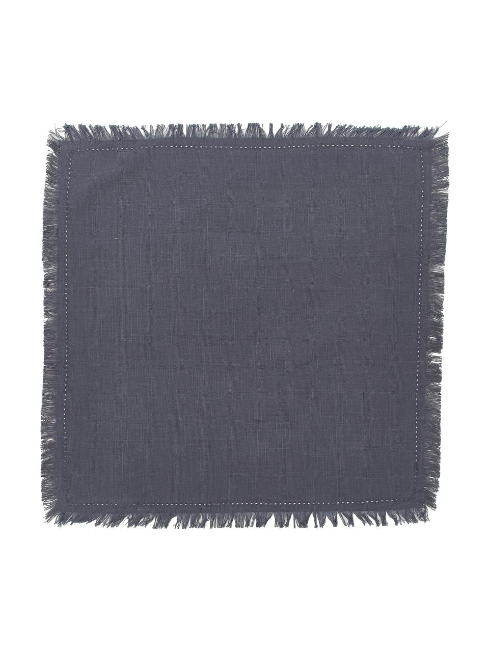 Serwetka z tkaniny Henley, 2 szt., 100% bawełna, Ciemny niebieski, S 45 x D 45 cm