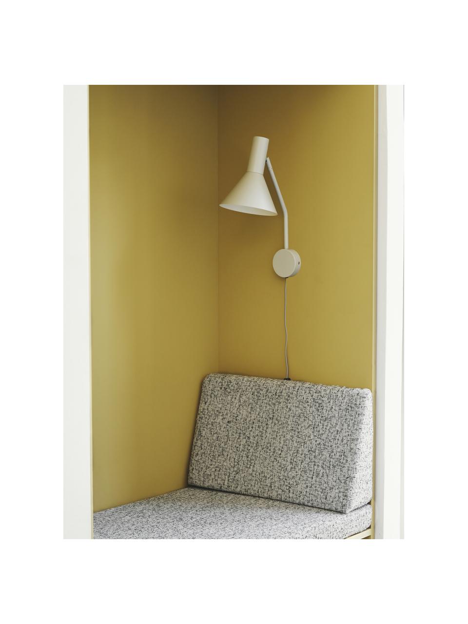 Verstelbare design wandlamp Lyss, Lamp: metaal, gecoat, Lichtgrijs, D 18 x H 42 cm